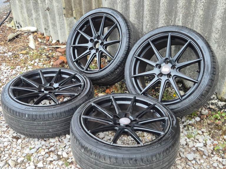🌟Bola Csr 19 inch 5x108 Alloy wheels with MATCHING TYRES 7m++ FORD JAGUAR VOLVO