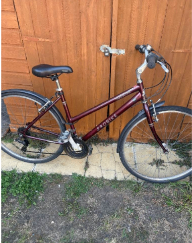 Ladies Probike Hybrid Bicycle Red Colour - 19 Inch Frame Mudguards Serviced