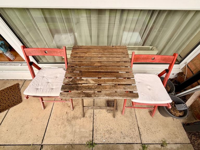 IKEA garden outdoor table and 2 chairs