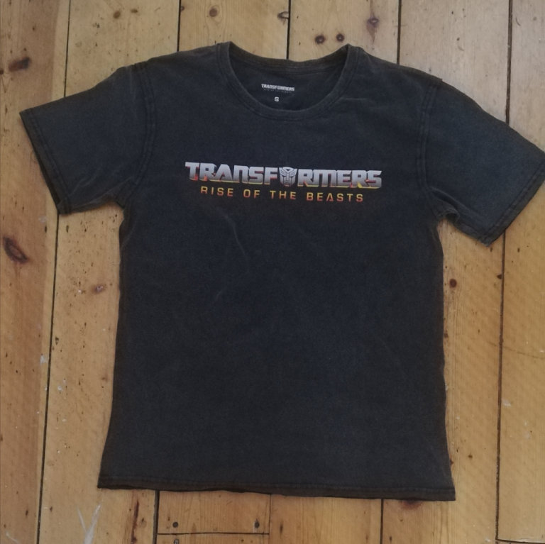 NEW Transformers t-shirt, size Small adult - distressed black colour