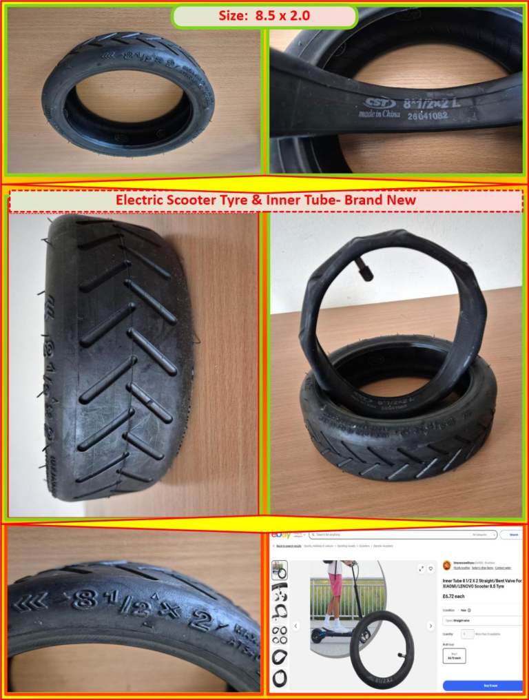 Electric Scooter Tyre and inner tube. Brand New.