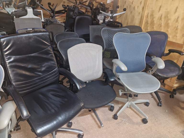 image for Herman miller steelcase orangebox and contessa ergonomic office and gaming chairs (100 available)