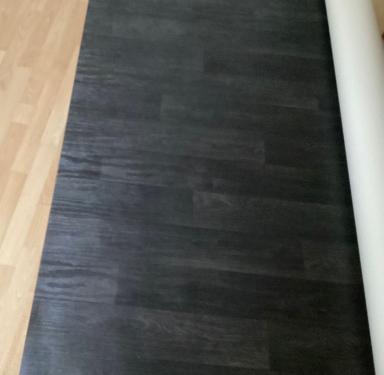New Black Anti slip Laminate look Vinyl Lino