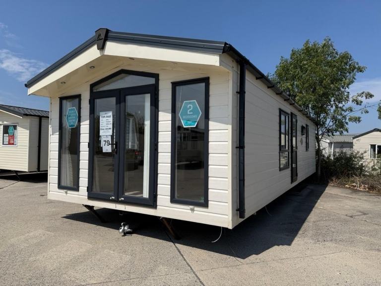 2 Bed 38x13ft 2019 Static Caravan - DG, CH, French Doors - Offsite / Self Build 