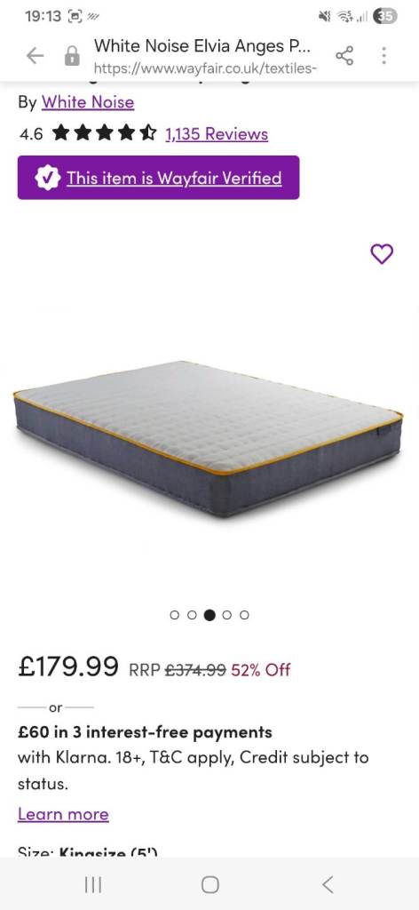 Kingsize mattress brand new in box £120