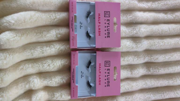 Eylure Half Lash False Eyelashes – Two Packs, Brand New