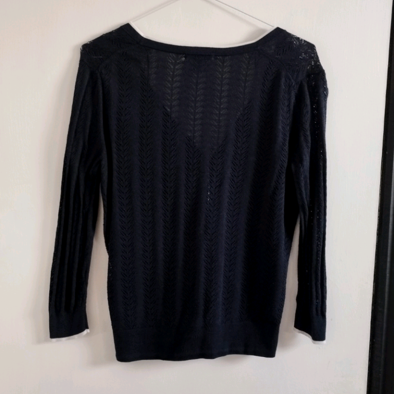 Navy see through Knit Cardigan From Primark, Size S