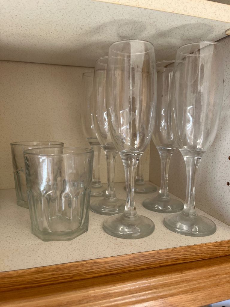 Set glasses new used only few days