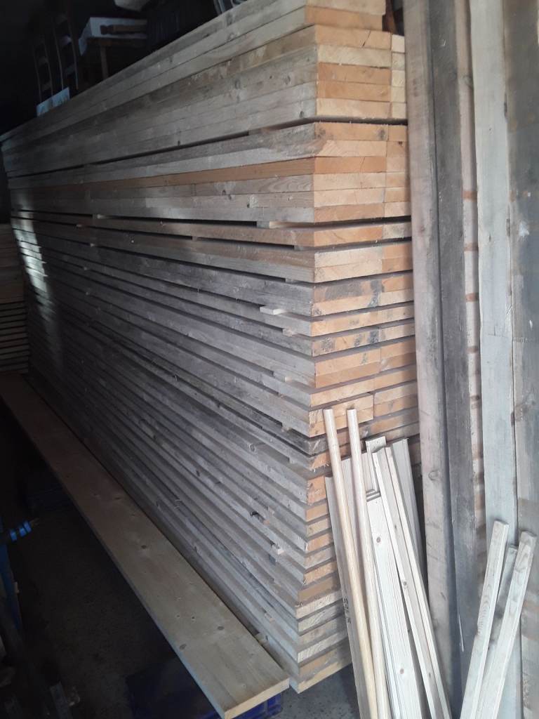 13 ft reclaime scaffold banded boards 