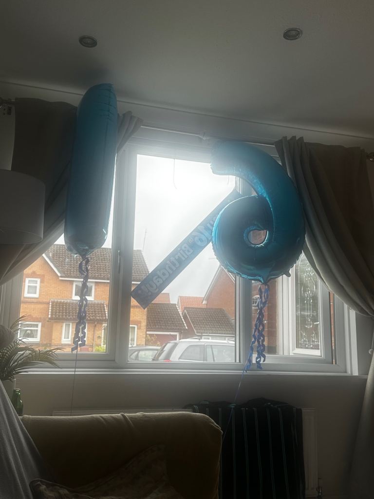 Happy 16th Birthday Balloons and Bunting – Blue