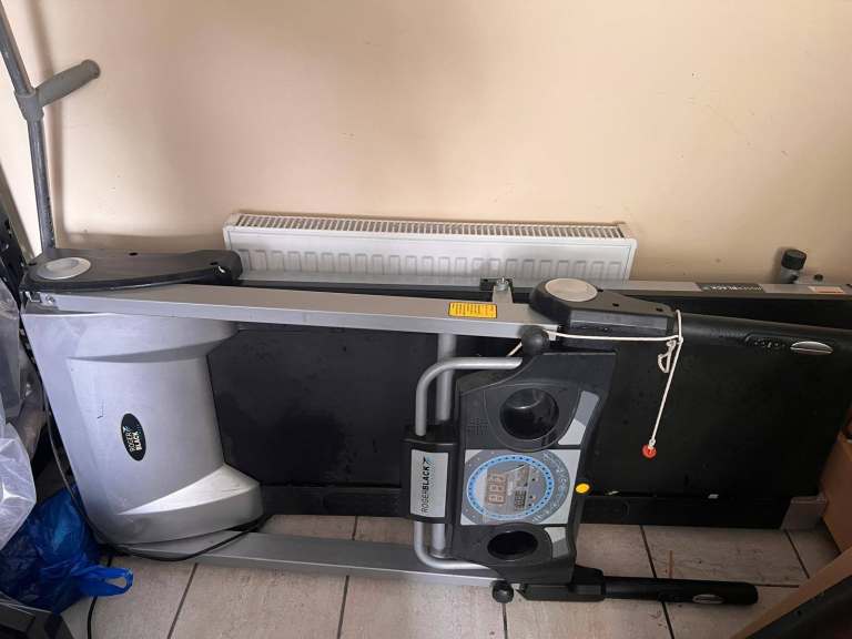 Roger Black Electric Foldable Treadmill Running Machine, Black/Grey Model