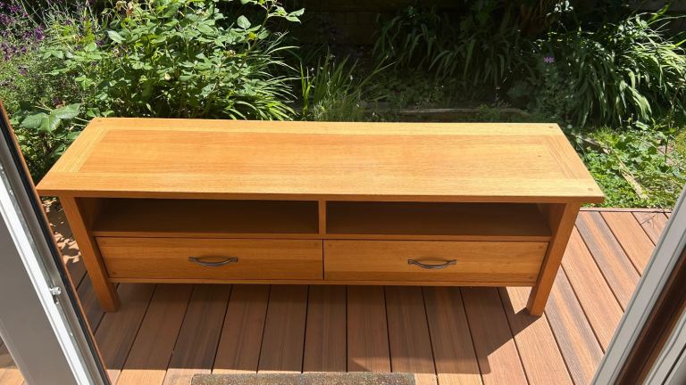 Laura Ashley Solid Oak TV Unit Media Cabinet