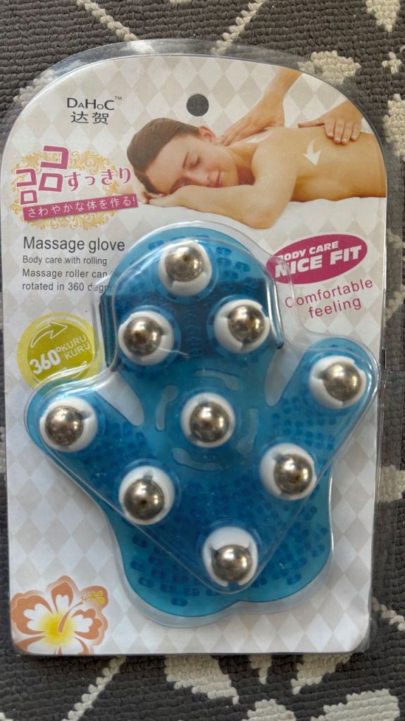 New D&H.C Massage Glove with Rolling Balls – Blue