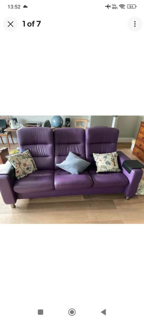 Large Quality Ekornes stressless recliner sofa