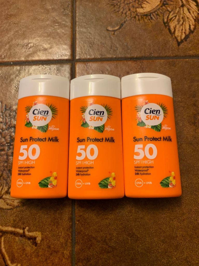 3 X Travel Size Cien Sun Cream. 50ml