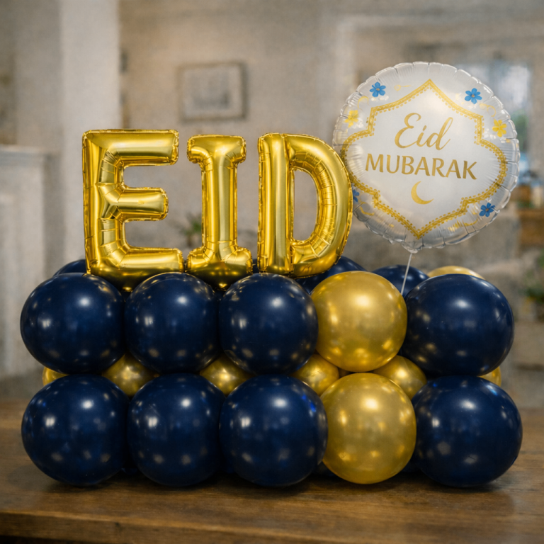 Eid Mubarak Balloon Stack