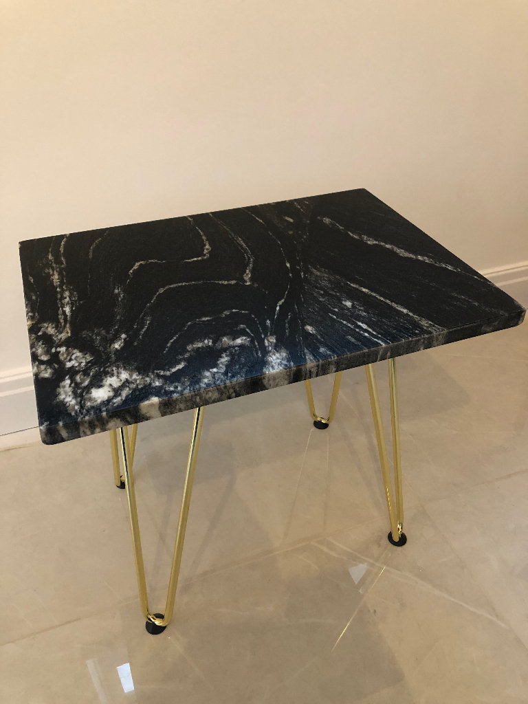 Natural stone side coffee table 