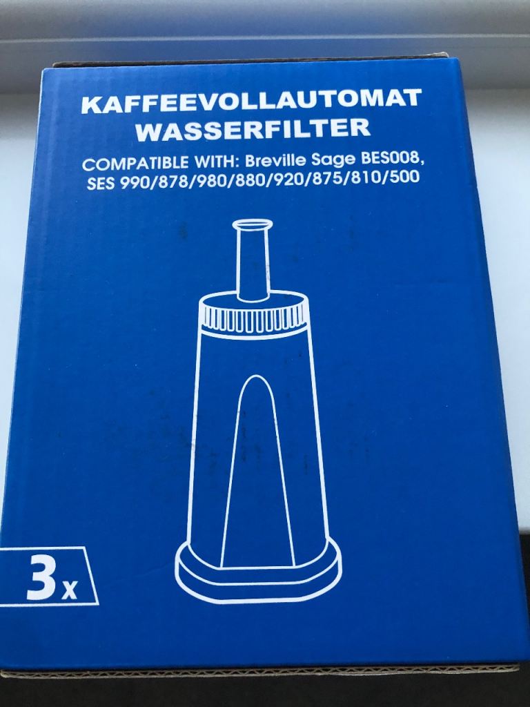 sage coffee machine, 3 brand new filters.