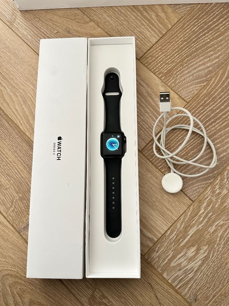 Apple Watch Series 3 38mm Space Gray with Black Sport Band