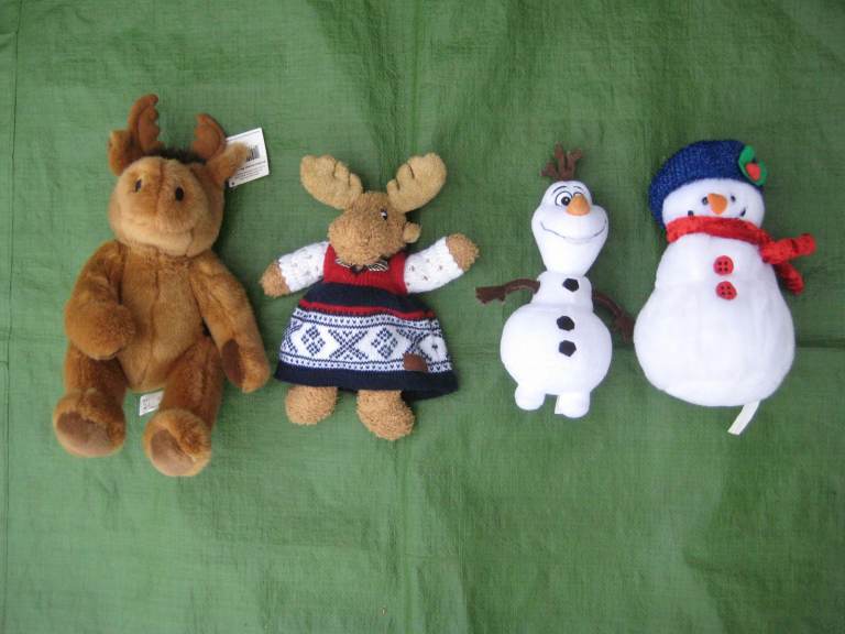 4 Various Size Christmas Season Soft Toys: 4 for 5.00
