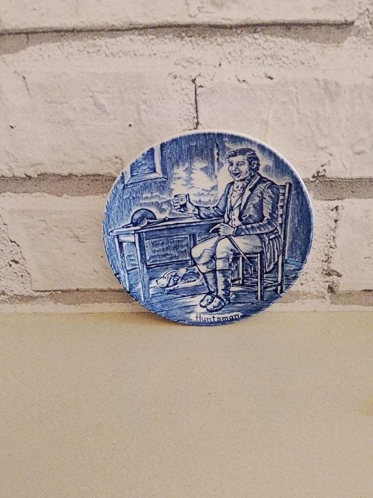 Enoch Wedgwood Decorative Blue and White Ceramic Plate