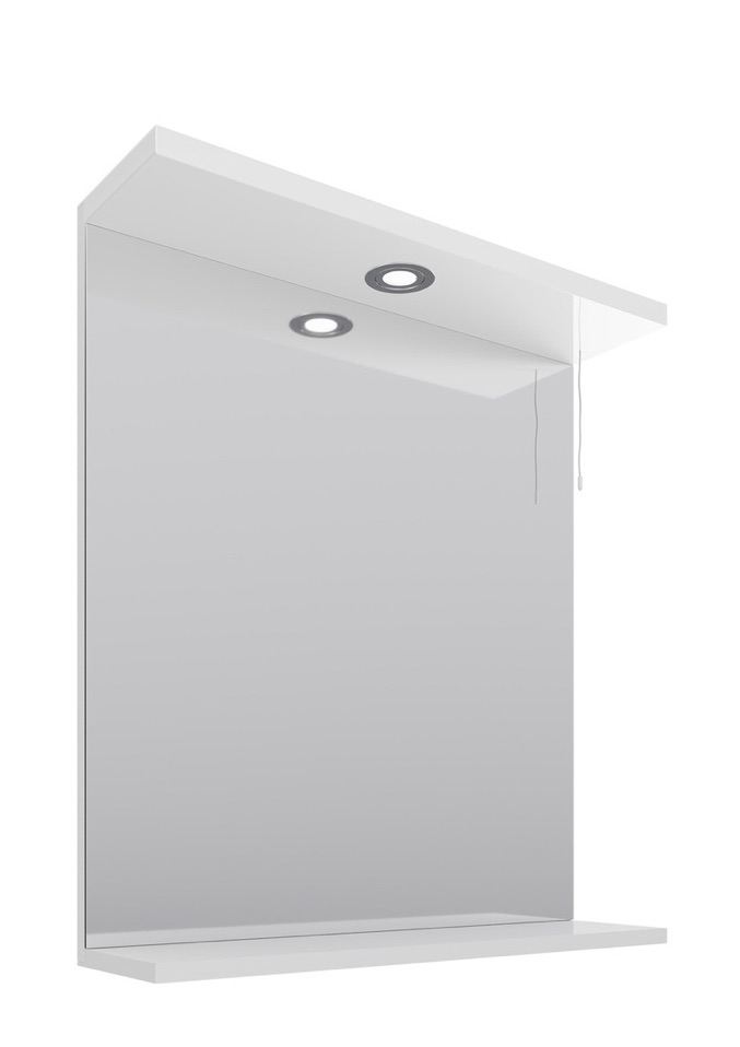 Bathroom vanity mirror - Alexander James 650mm x 750mm Downlit Mirror