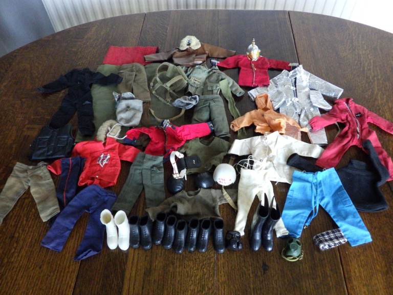 Large Bundle of Action Figure Clothes and Accessories