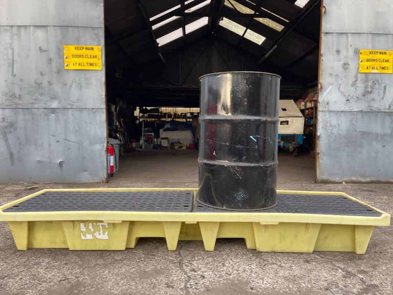 Oil Drum drip tray bunded storage