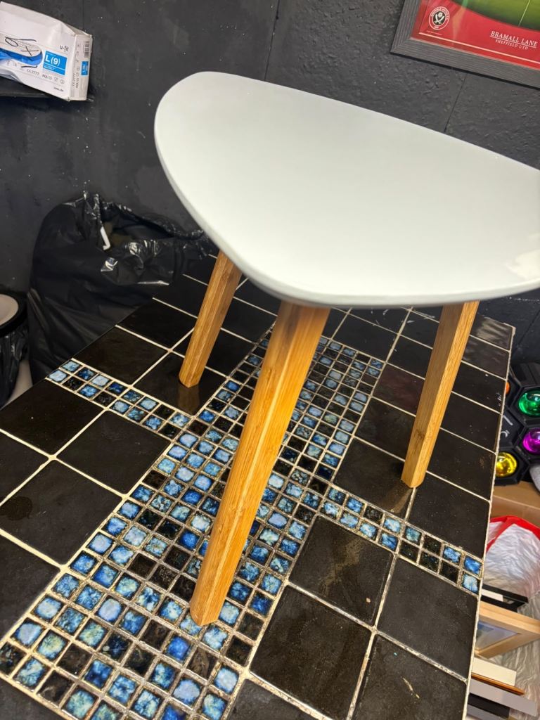 Small grey Coffee Table with Wooden Legs – Good Condition | in ...