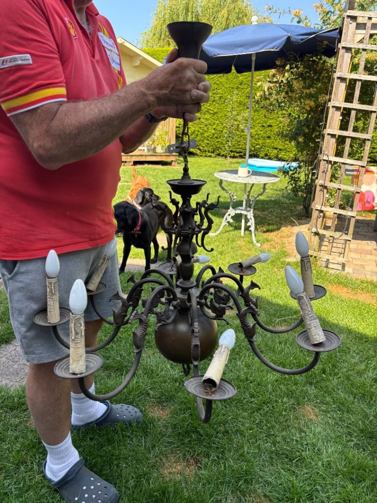 French antique Chandelier – Ornate Design, Six Arms