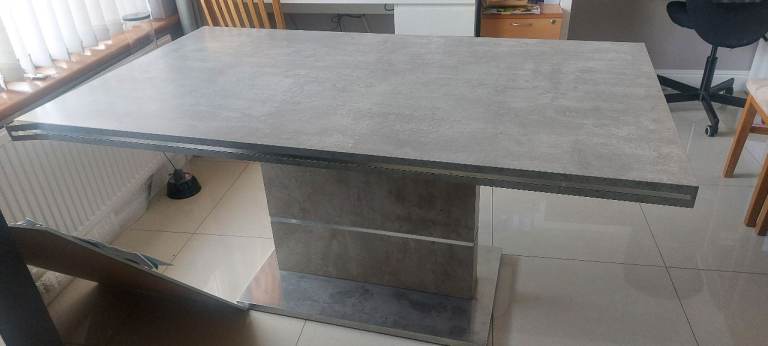 Grey / silver dining table 