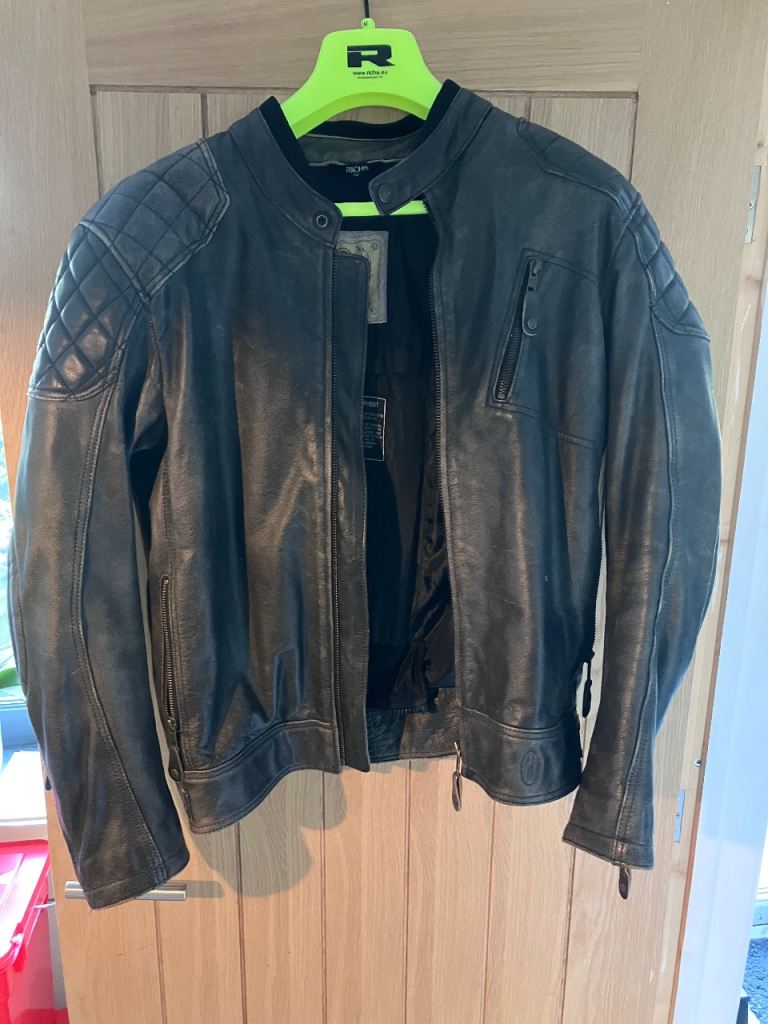 Richa Retro Leather Jacket Cafe Racer 