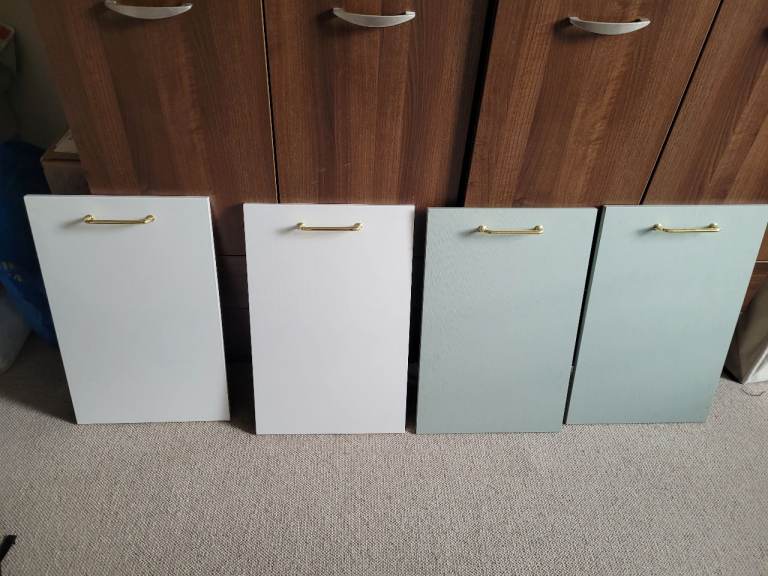 IKEA BESTA Cabinet Doors with Brass Handles. £20 for all 4.