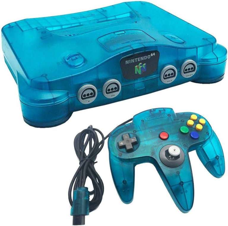 Nintendo 64 Console – Clear Blue with Matching Controller