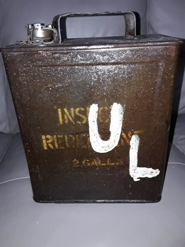 Ww2  2 gallon Valour can " insect repellent " very very rare