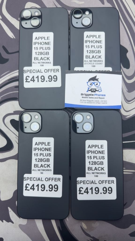 Apple iPhone 15 Plus 128GB Black – Unlocked All Networks One Year Warranty 