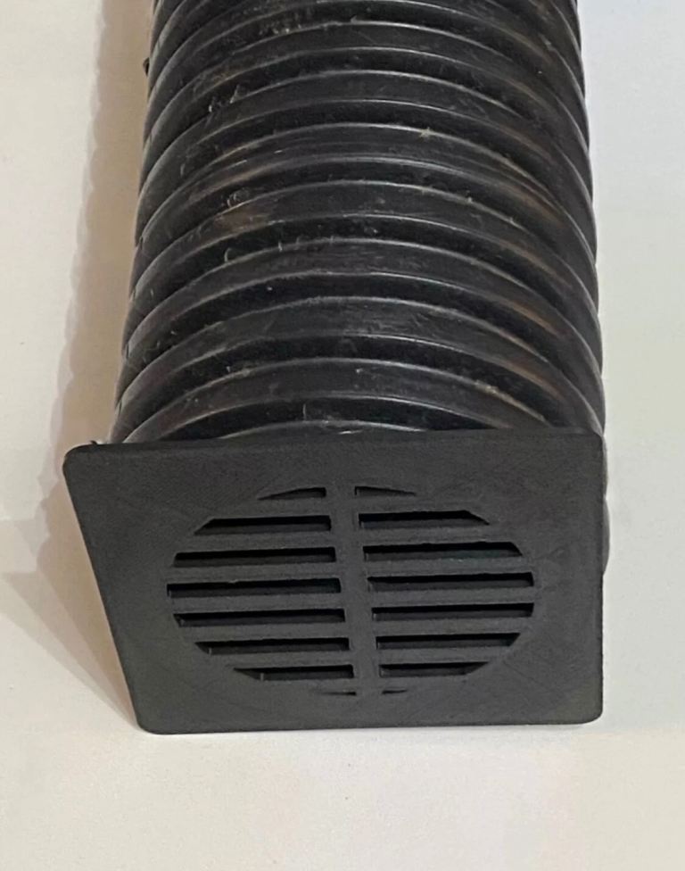 image for Perforated land drain pipe end caps fittings connectors for drainage 60mm 80mm 100mm 