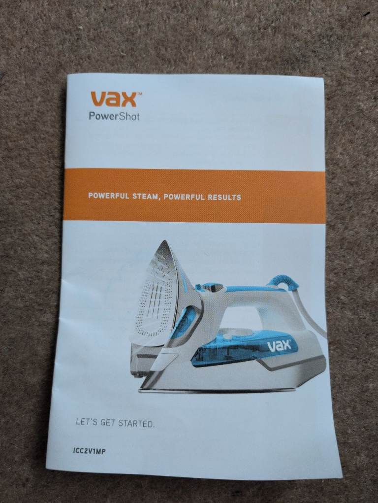 Vax power shot 240 corded steam iron - brand new 