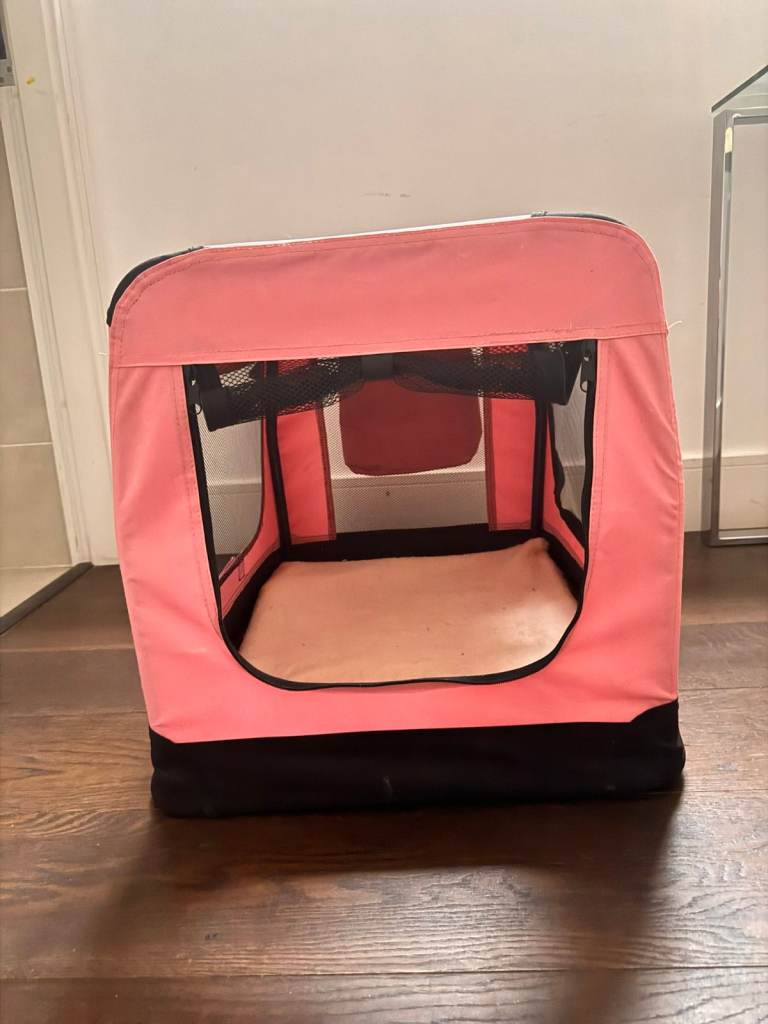 Foldable Soft Crate Pet Travel Kennel Medium with Steel Frame