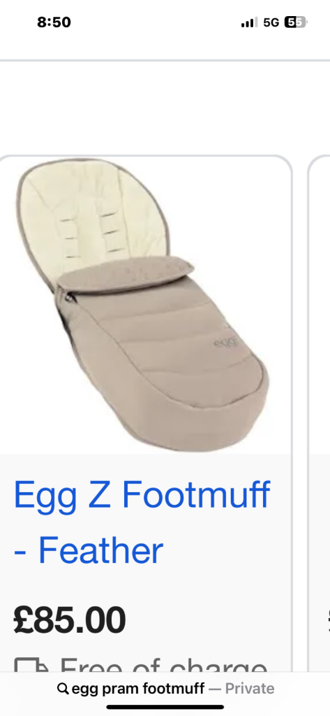 Egg foot muff new with box 