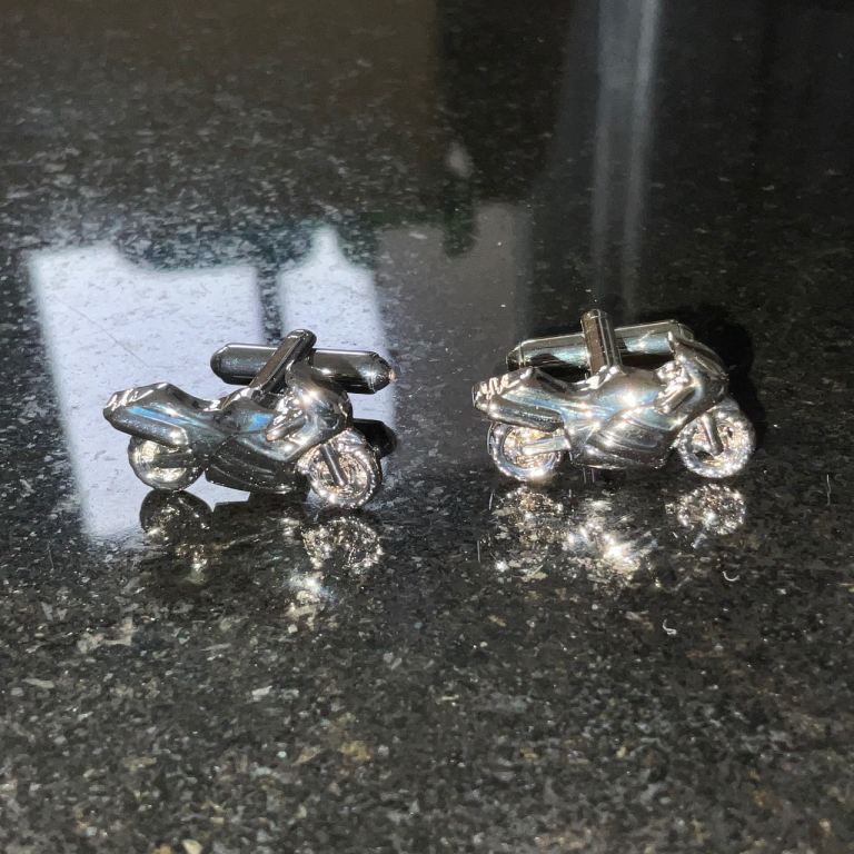New Men’s motorcycle cufflinks by Harvey Makin