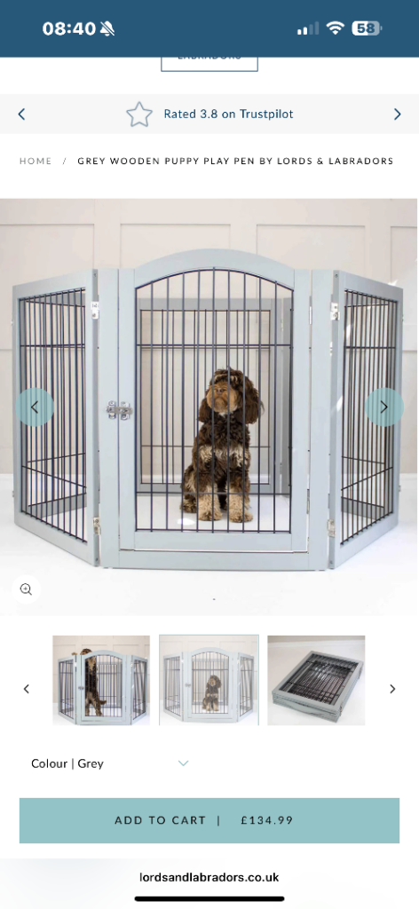 Lords and Labradors dog pen wooden puppy playpen 