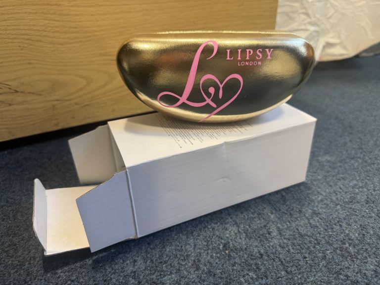 Lipsy London Aviator style metal sunglasses pink gold designer Cat 3 UV400