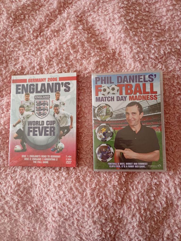 2 New Sealed Football Dvds, Phil Daniels Football Match Day madness &Englands Germany 2006 