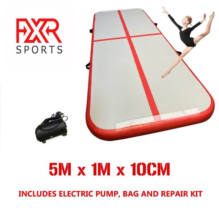 5M Air Track Gymnastics Inflatable Tumbling Mat Air Mat with Electric Pump