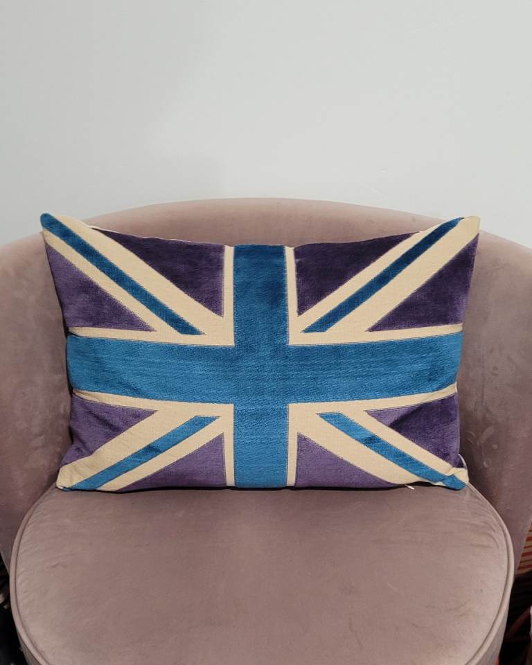 The cushion factory blue purple cream cushion 