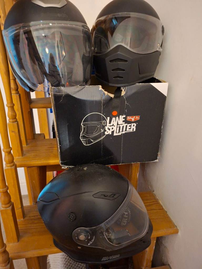 3 x Motorbike Helmets Medium Large OFFERS!
