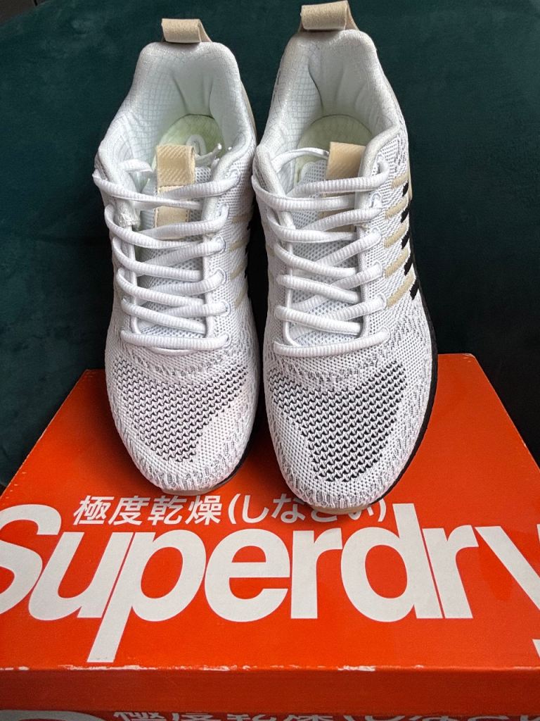 Superdry Agile Low Trainer Optic White UK 3 New