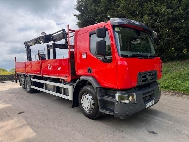 2020 70 Renault D 320 WIDE E6 6x2 alloy drop side Atlas 125.2 crane & block grab