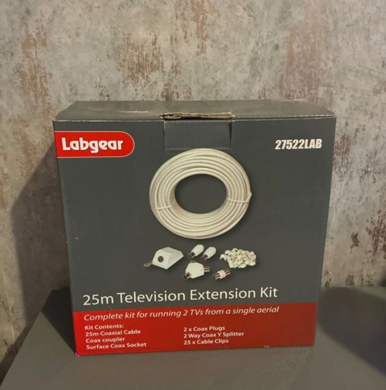 Labgear unused 25m television extension kit.